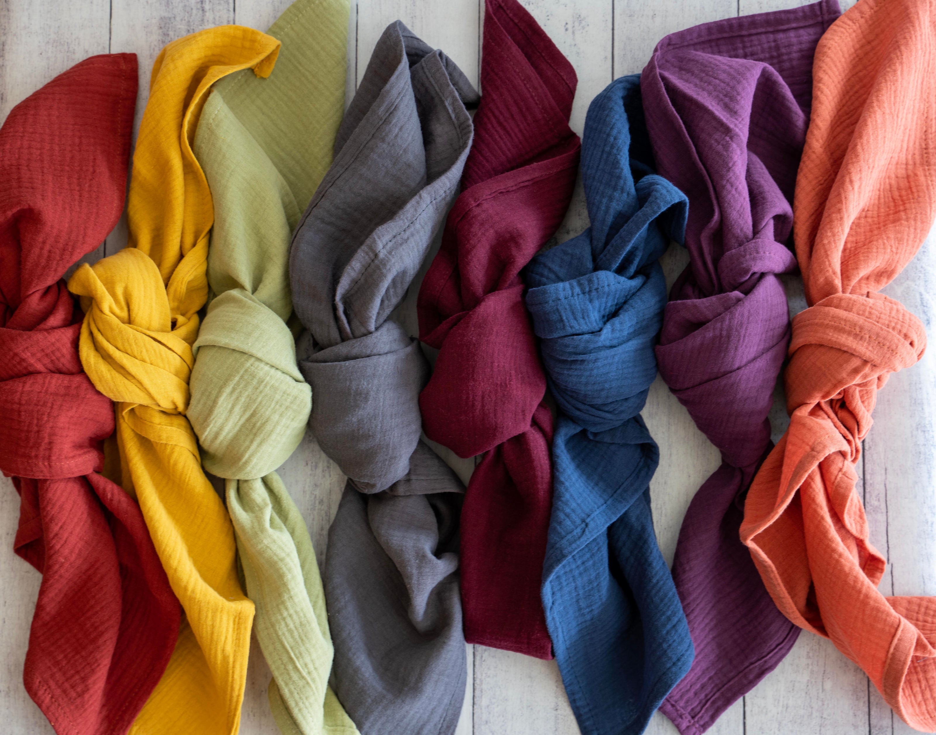 Cotton Crinkle Cloth Napkins -  Set of 4 | 8 Colors