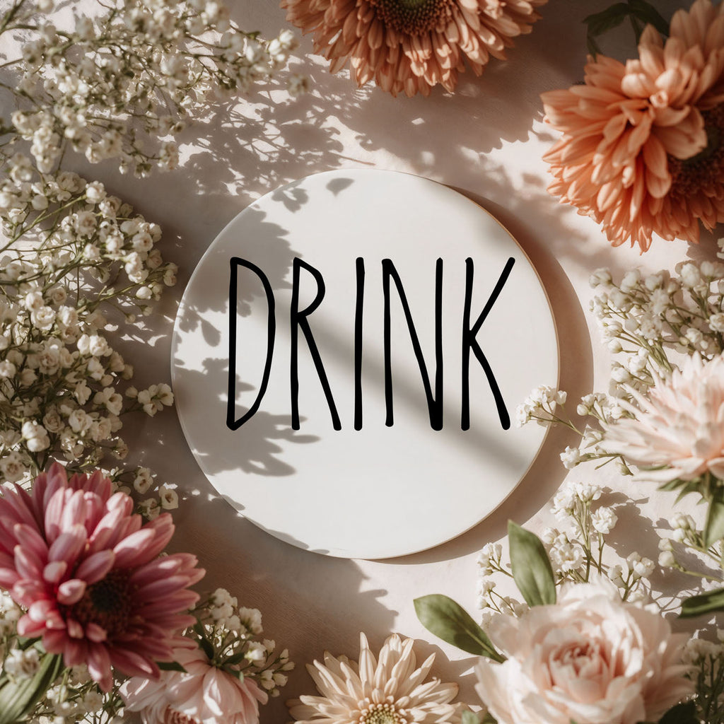 Minimalist One-Word Ceramic Coasters - 11 Moods