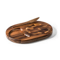 Acacia End-Grain Cheese & Charcuterie Board with Knife Groove