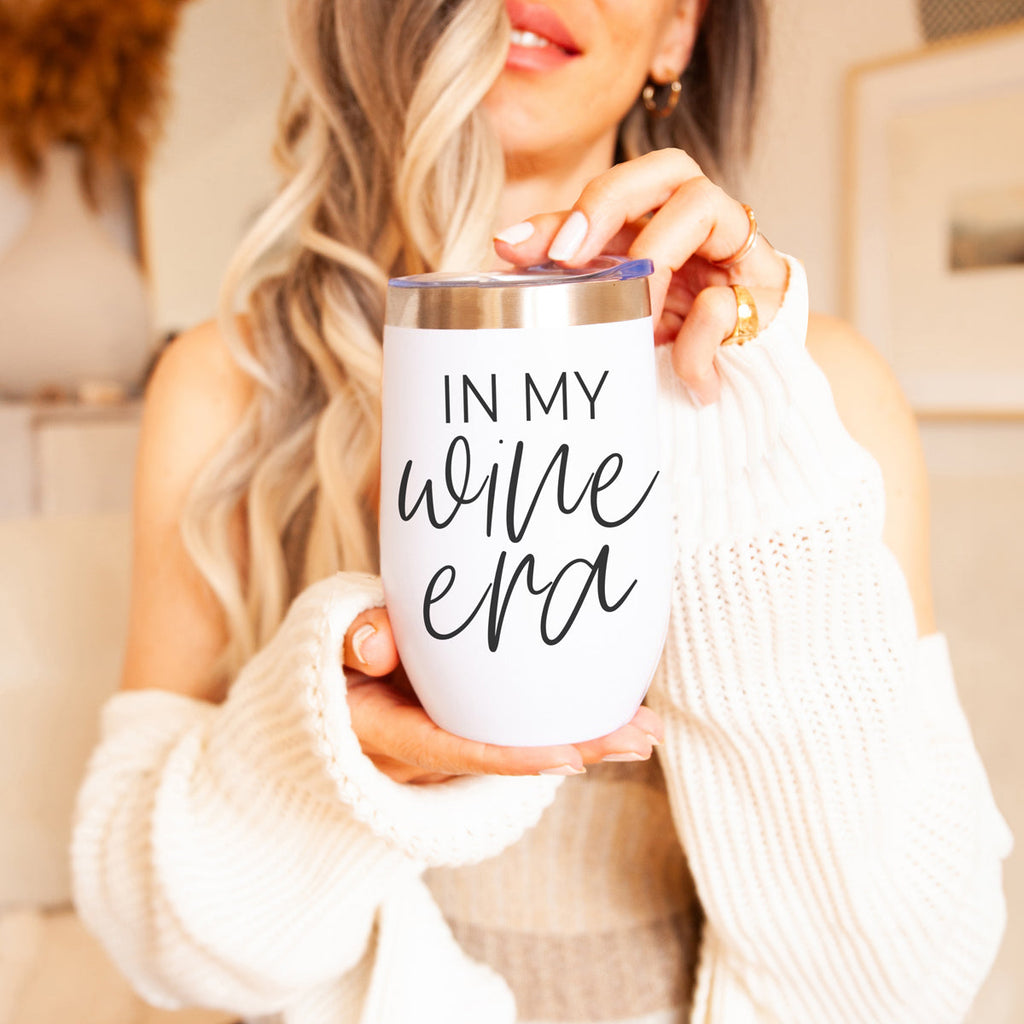 "In My Wine Era" Insulated Wine Tumbler – 17oz Stainless Steel with Lid