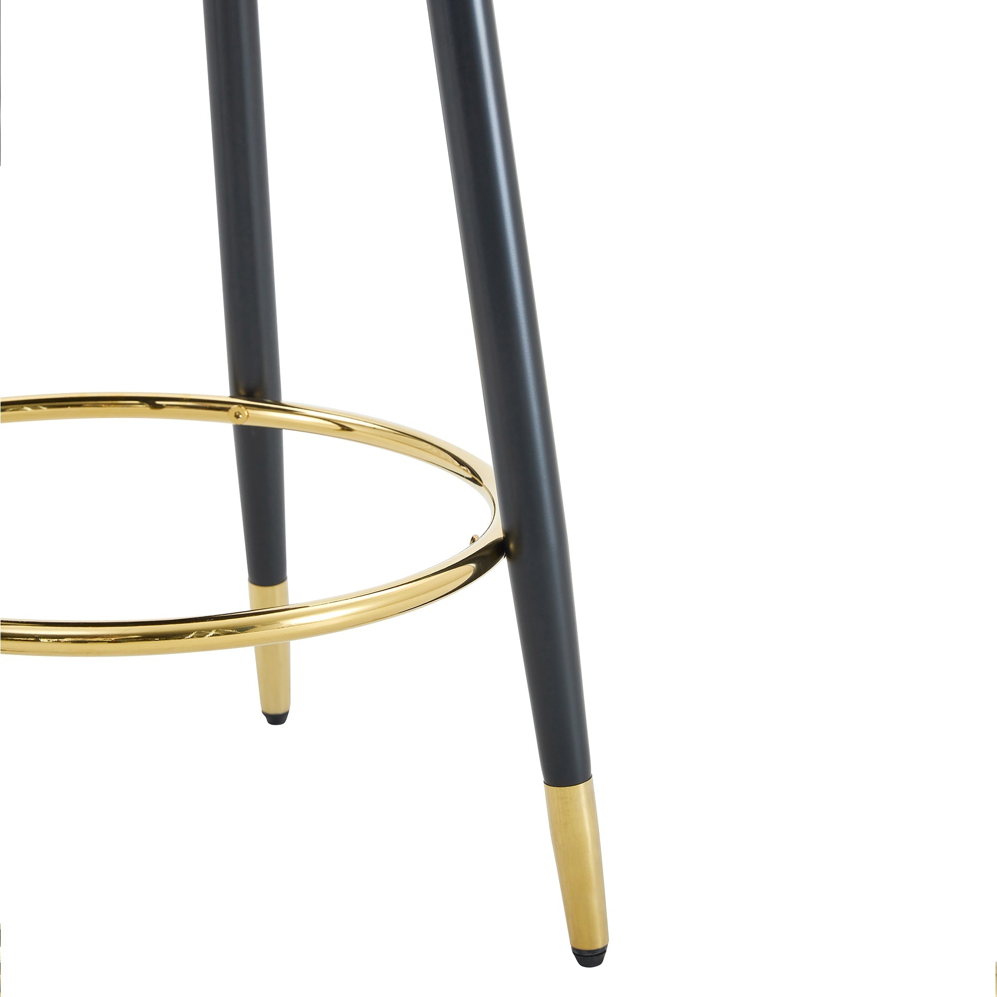 Modern PU Upholstered Bar Stools - Set of 2