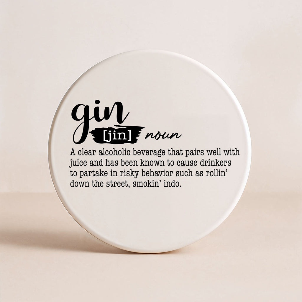 Drink Definition Ceramic Coasters - 14 Drinks | Single, 4-Pack or 6-Pack