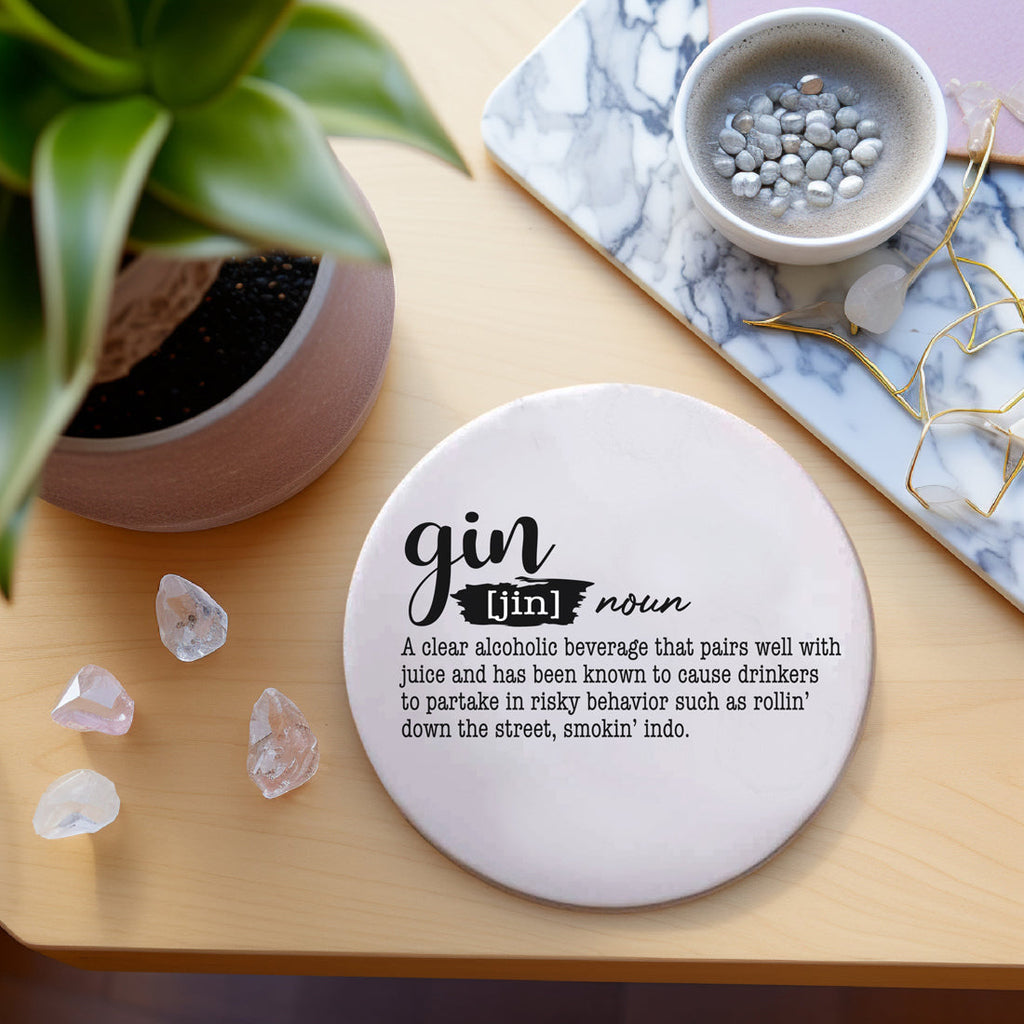 Drink Definition Ceramic Coasters - 14 Drinks | Single, 4-Pack or 6-Pack