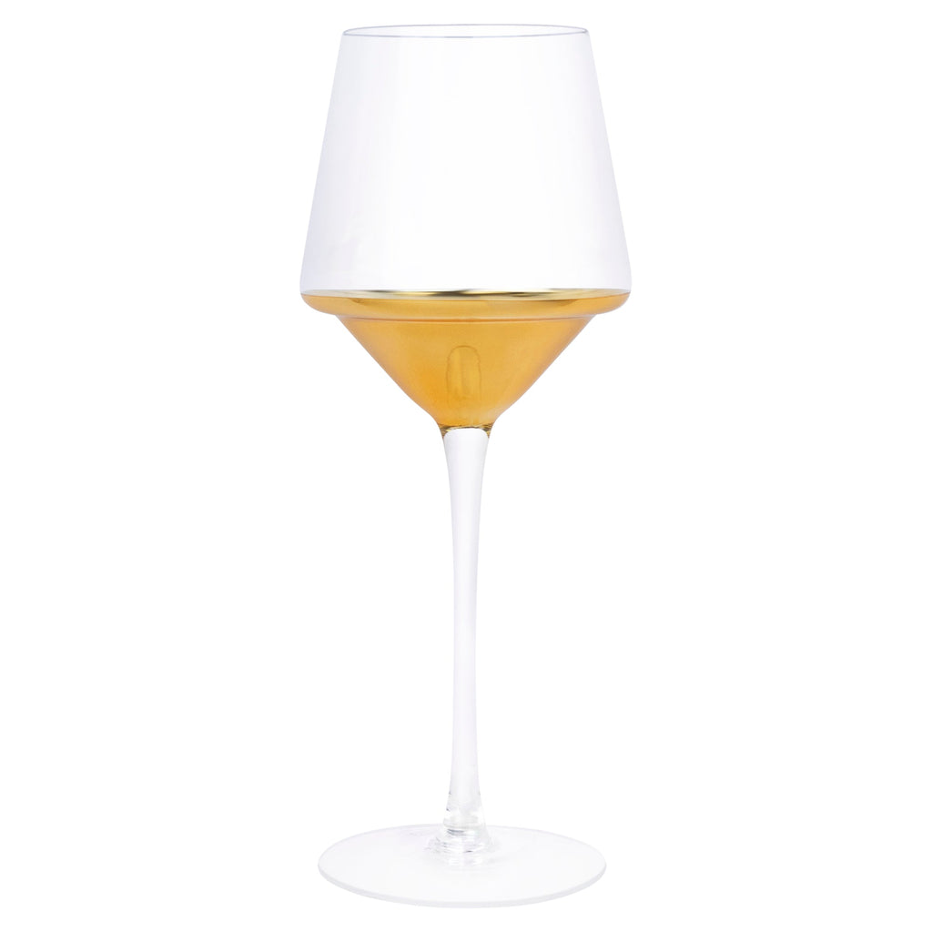 Gold Triangle Glasses – Set of 4 | Geometric Modern Glassware