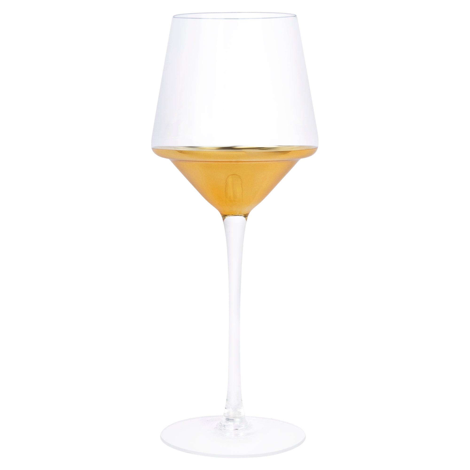 Gold Triangle Glasses – Set of 4 | Geometric Modern Glassware