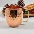 Handcrafted Hammered Copper Moscow Mule Mugs - Set of 2