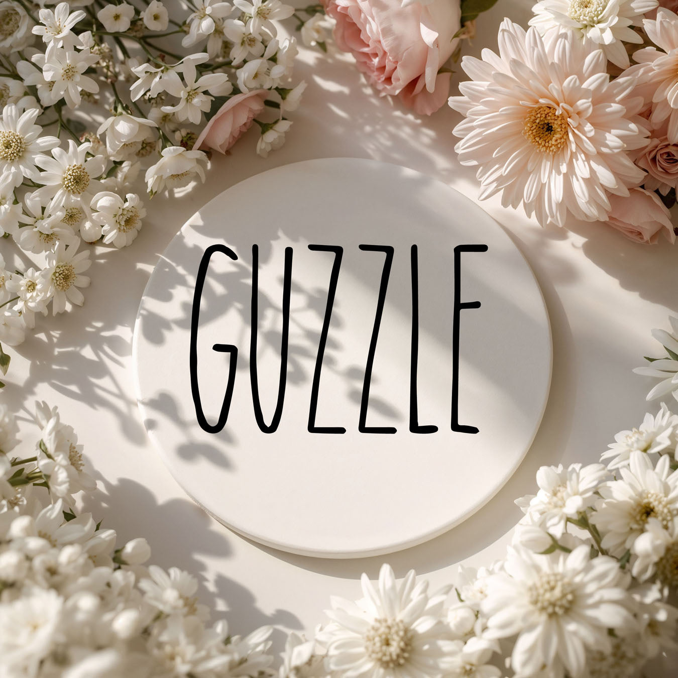 Minimalist One-Word Ceramic Coasters - 11 Moods
