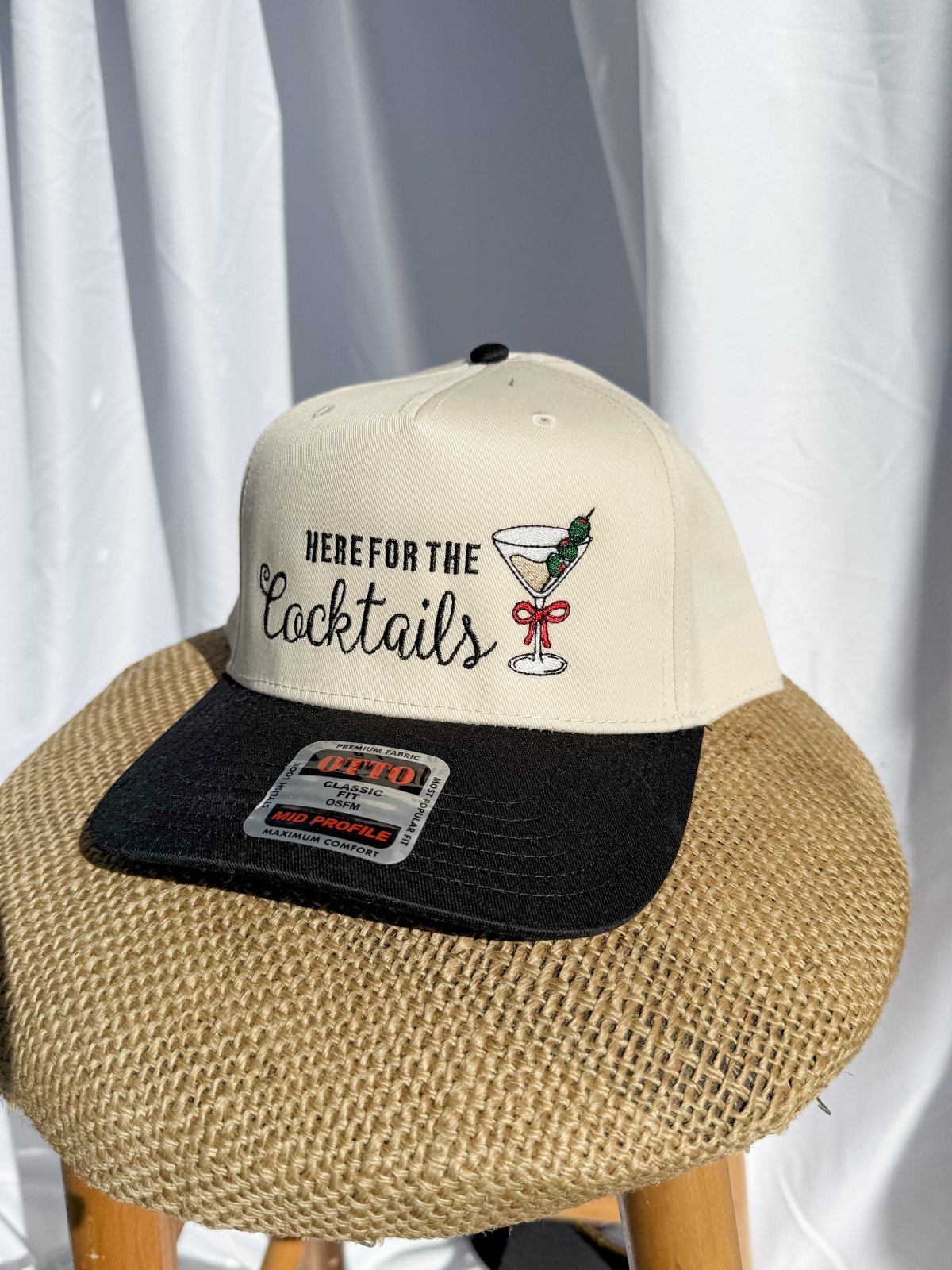 Here For The Cocktails Trucker Hat – Funny Cocktail Apparel