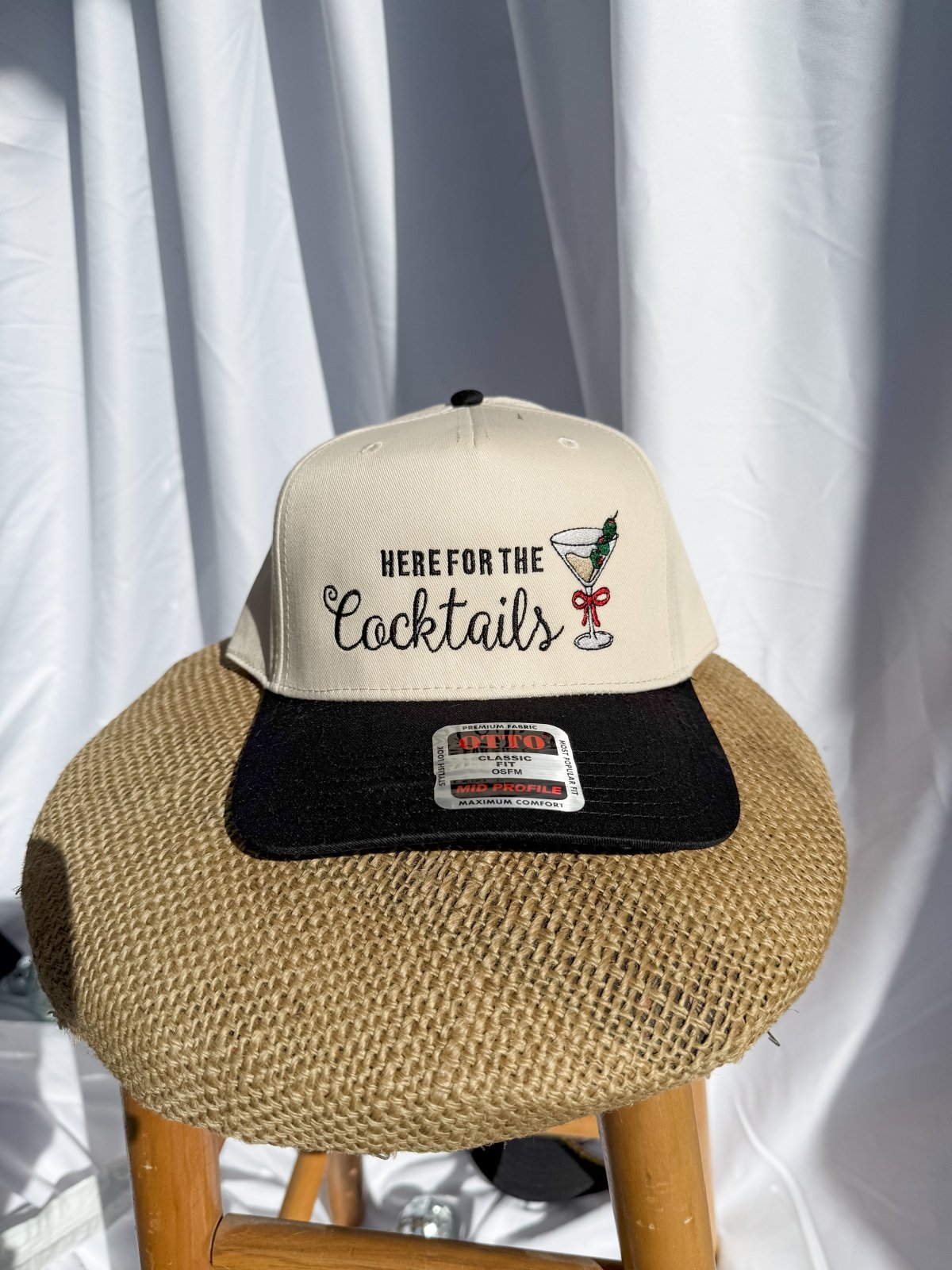 Here For The Cocktails Trucker Hat – Funny Cocktail Apparel