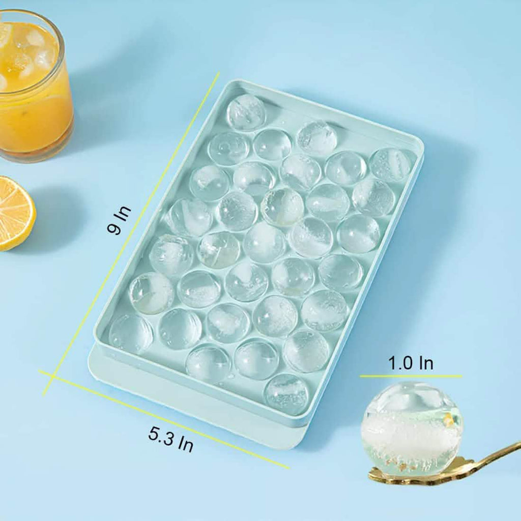 Ice Ball Maker Mold Set – 33-Ball Trays with Ice Bucket & Scoop