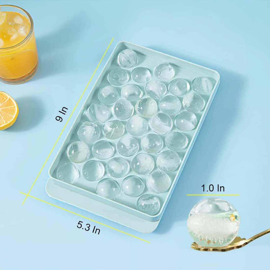 Ice Ball Maker Mold Set – 33-Ball Trays with Ice Bucket & Scoop