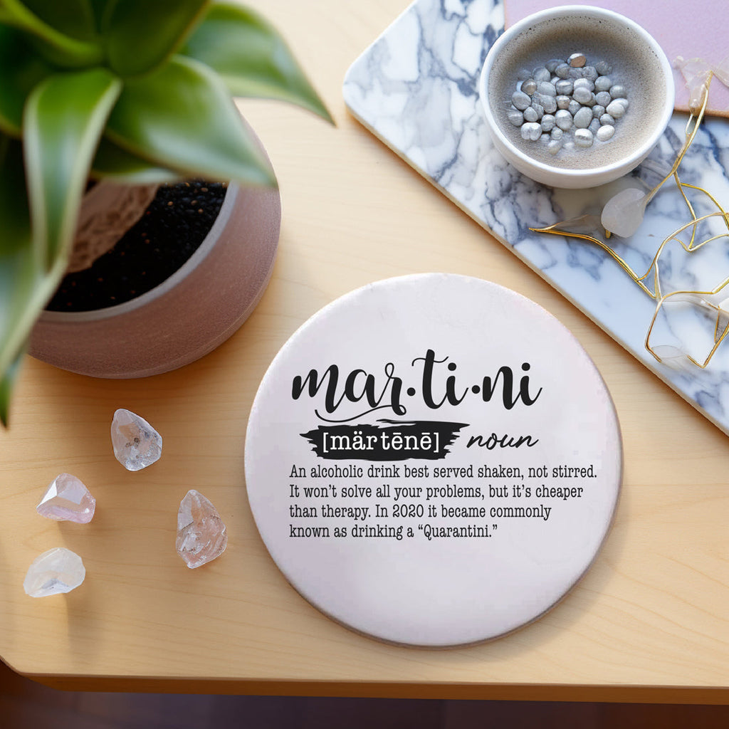 Drink Definition Ceramic Coasters - 14 Drinks | Single, 4-Pack or 6-Pack