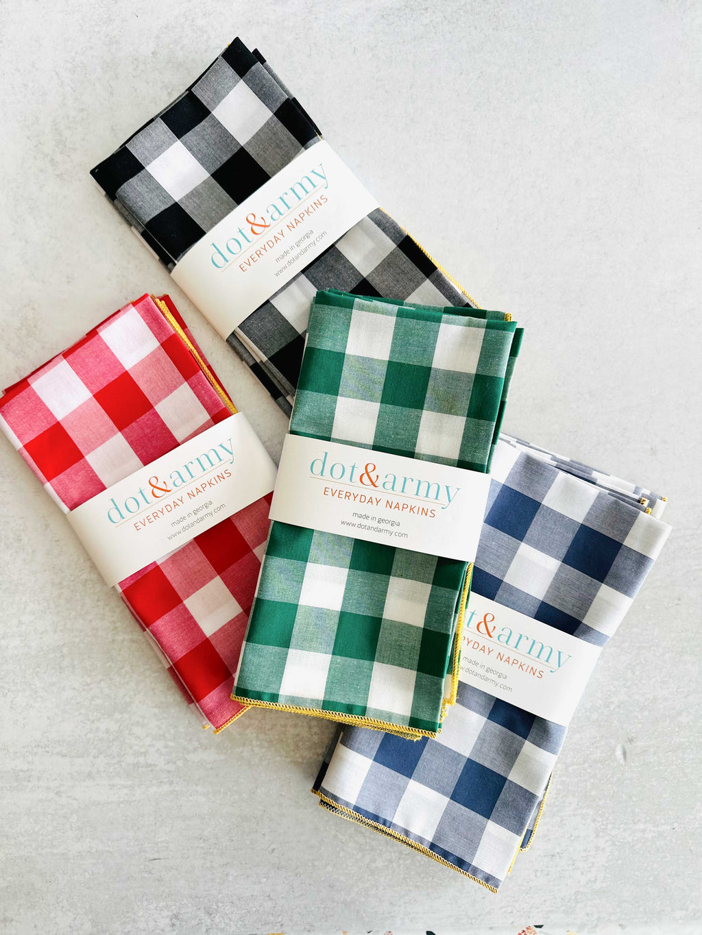 Gingham Check Cloth Napkins