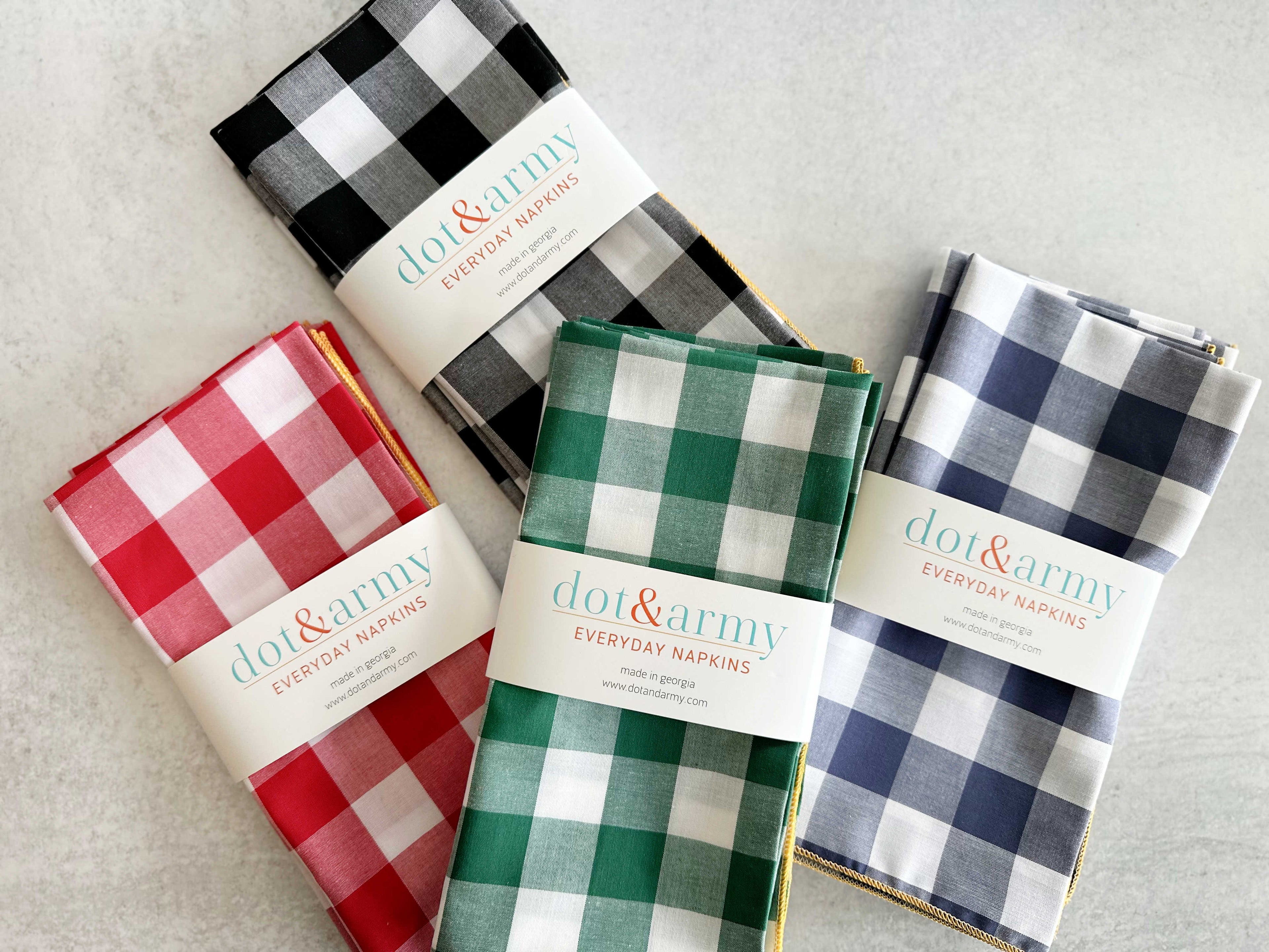 Gingham Check Cloth Napkins