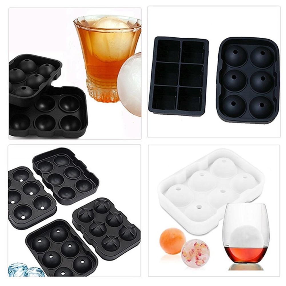 Round Ice Ball Maker Mold – 6-Cavity Silicone Sphere Mold for Whiskey & Cocktails