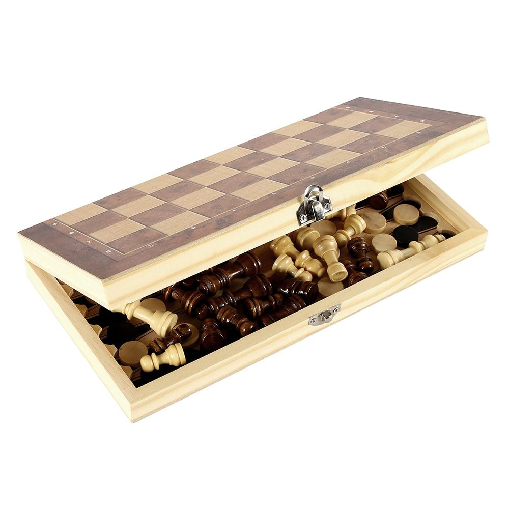 Foldable Wooden Chess Set – Portable Lightweight Board Game for Home, Travel & Gifting