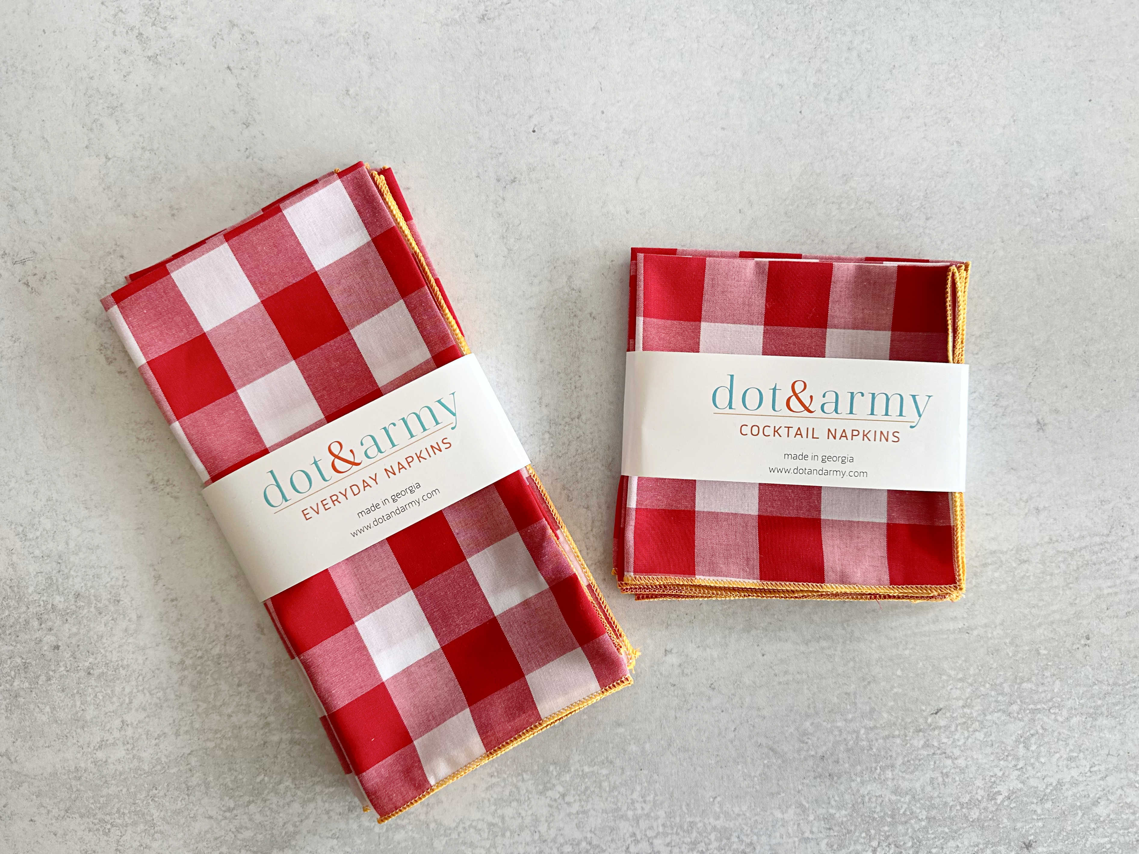 Gingham Check Cloth Napkins