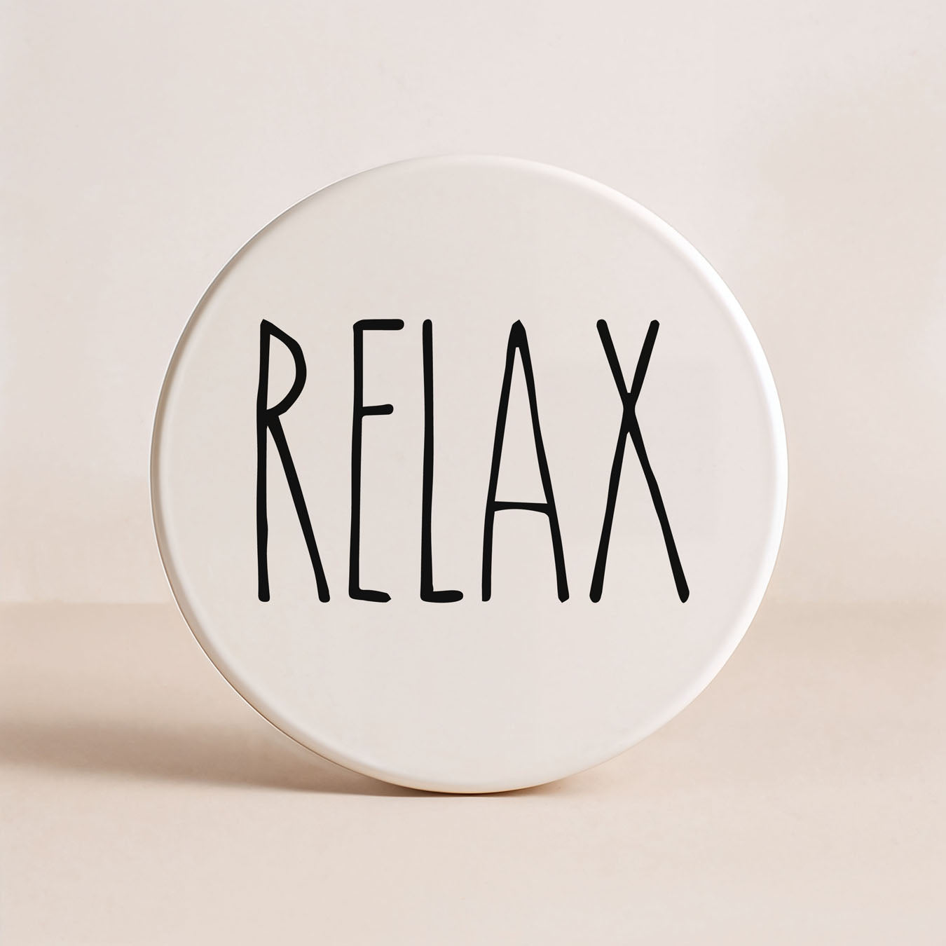 Minimalist One-Word Ceramic Coasters - 11 Moods