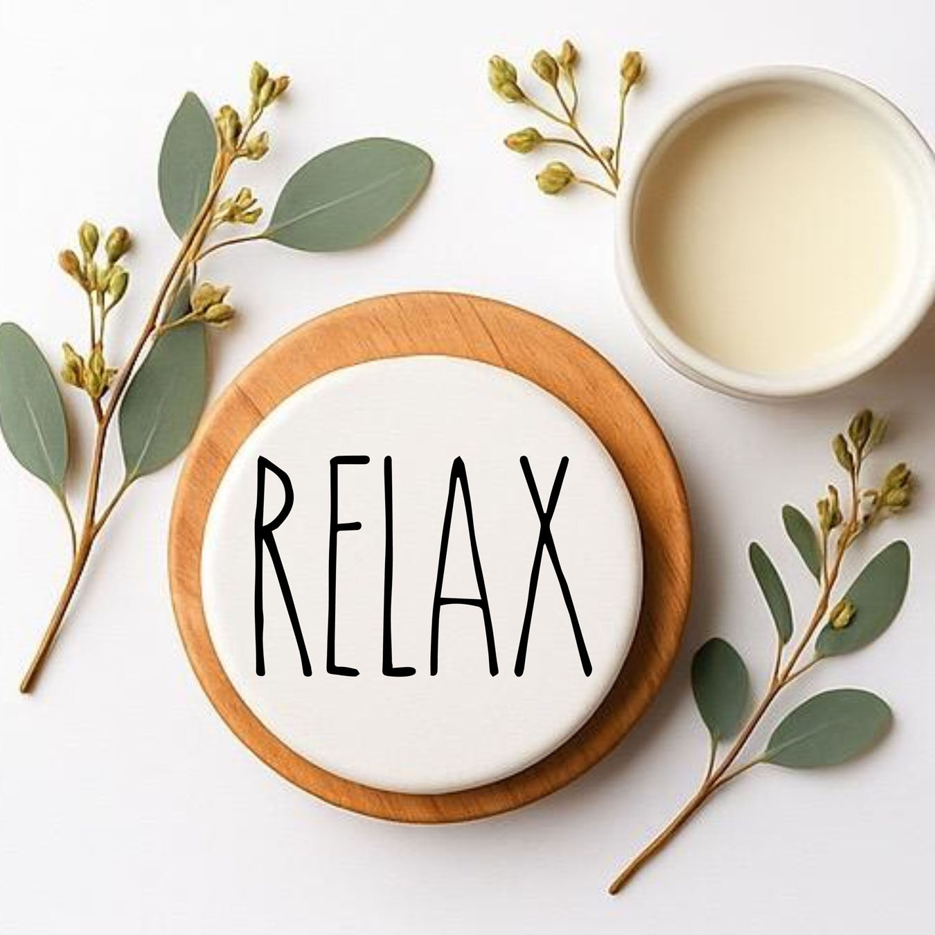 Minimalist One-Word Ceramic Coasters - 11 Moods