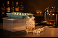 Round Ball Ice Cube Tray in Home Bar Setting