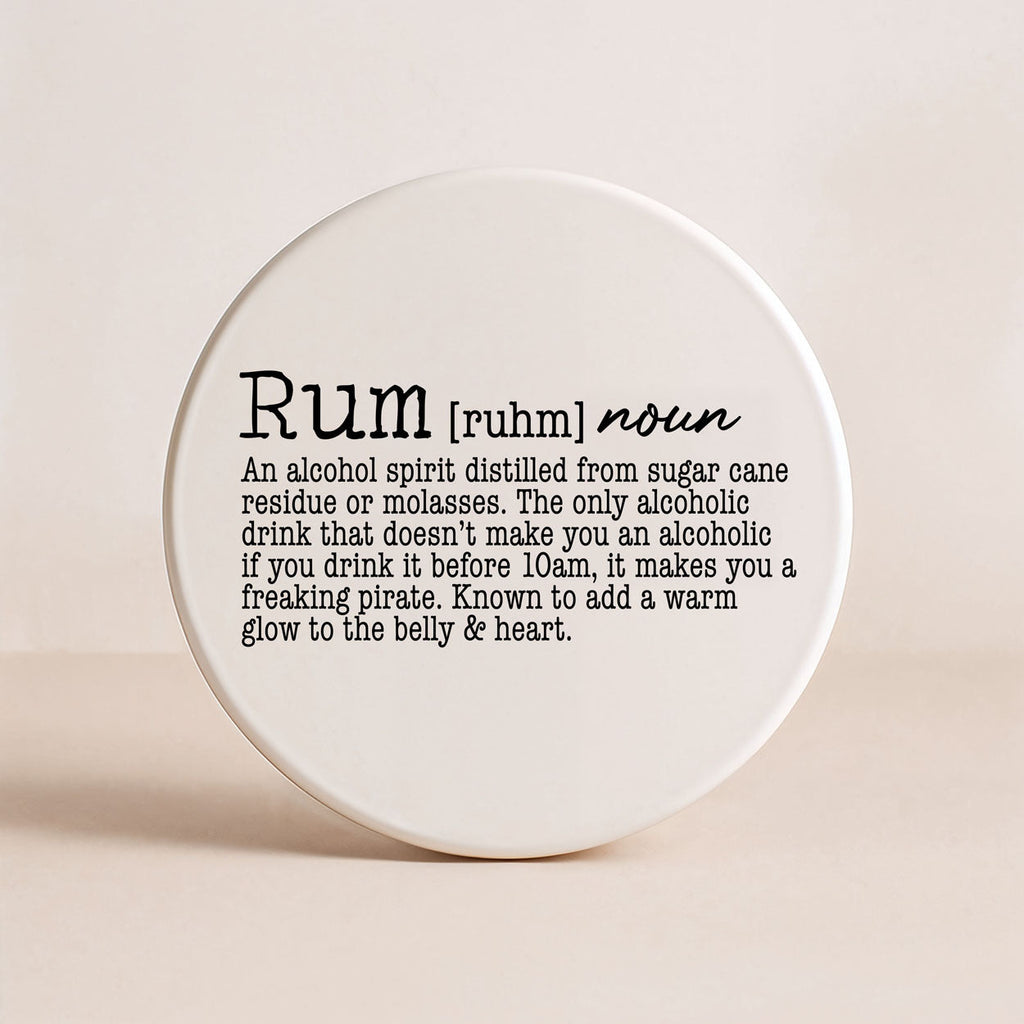 Drink Definition Ceramic Coasters - 14 Drinks | Single, 4-Pack or 6-Pack