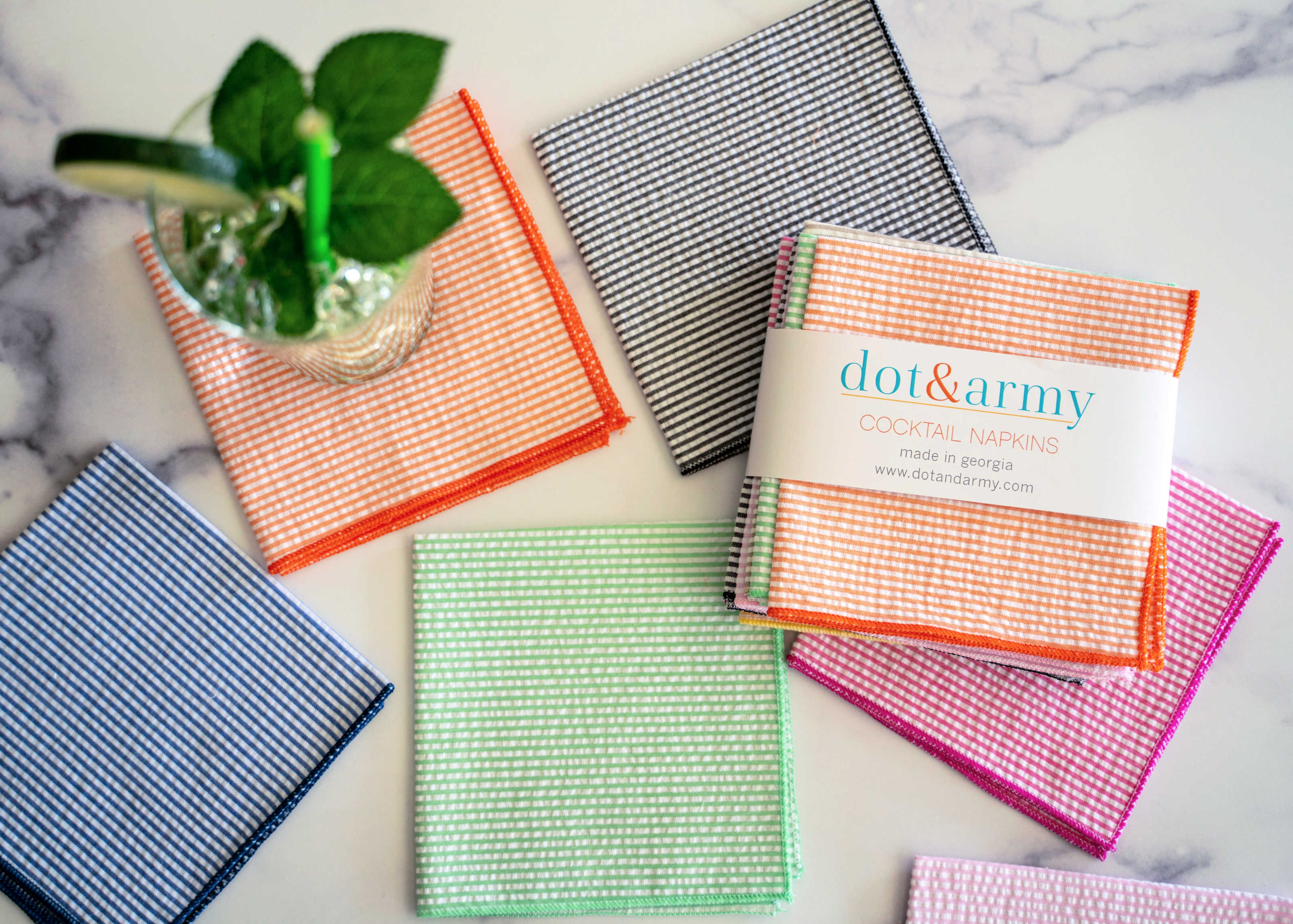 Seersucker Cocktail Napkins