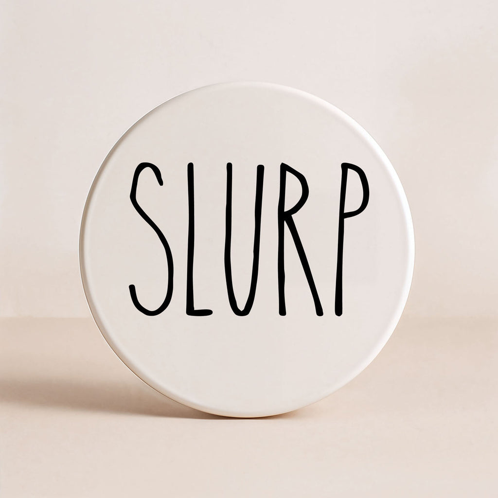Minimalist One-Word Ceramic Coasters - 11 Moods