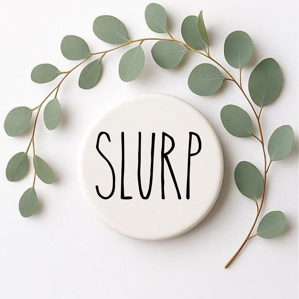 Minimalist One-Word Ceramic Coasters - 11 Moods