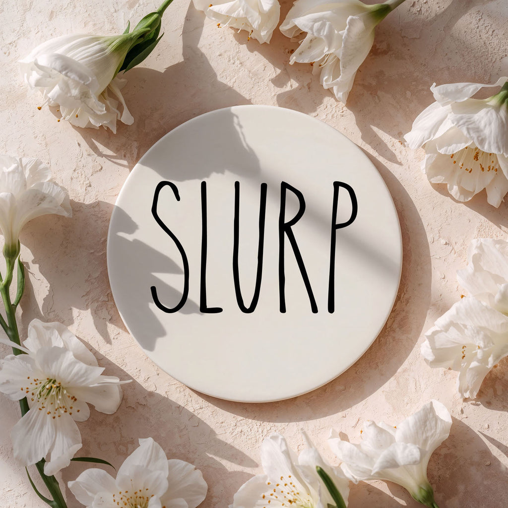 Minimalist One-Word Ceramic Coasters - 11 Moods