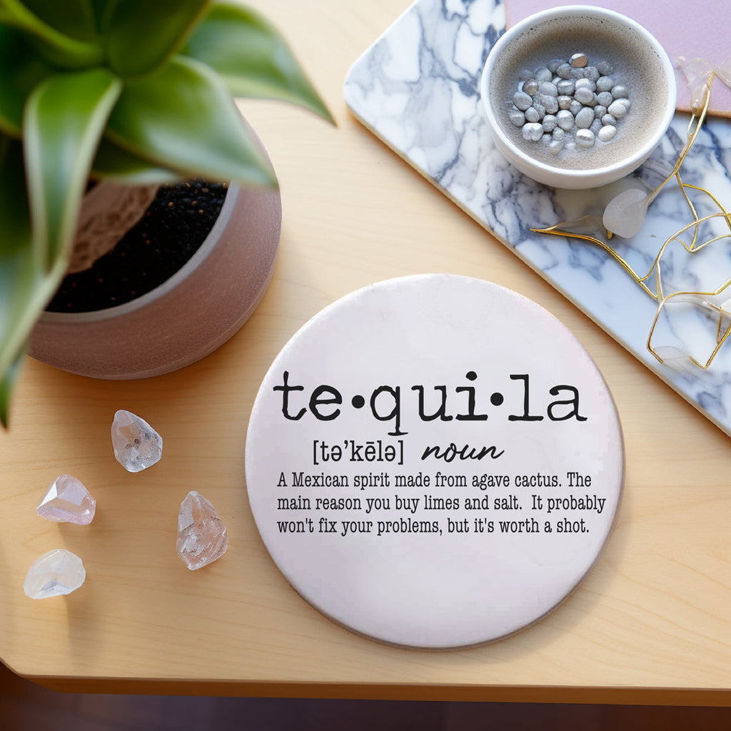 Drink Definition Ceramic Coasters - 14 Drinks | Single, 4-Pack or 6-Pack
