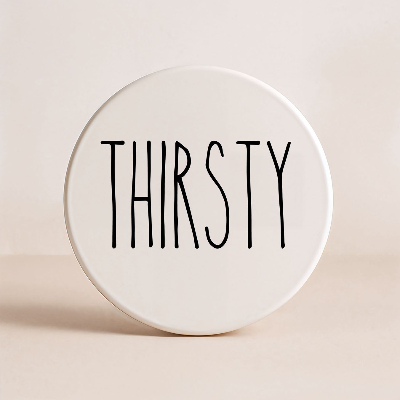 Minimalist One-Word Ceramic Coasters - 11 Moods