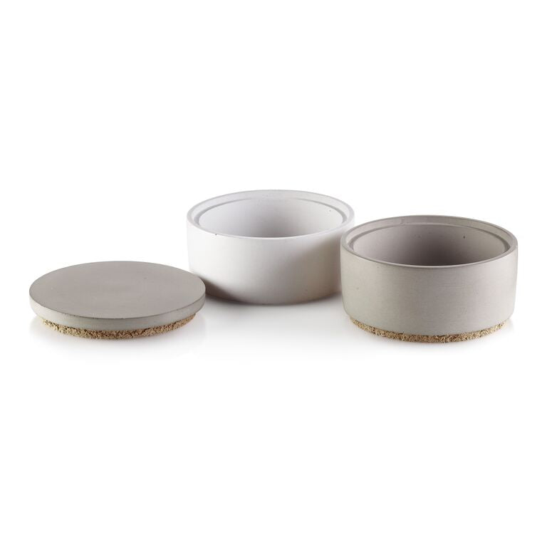 Concrete Module 6/6 Stacking Cellars – White Top | Handcrafted Bar Vessels