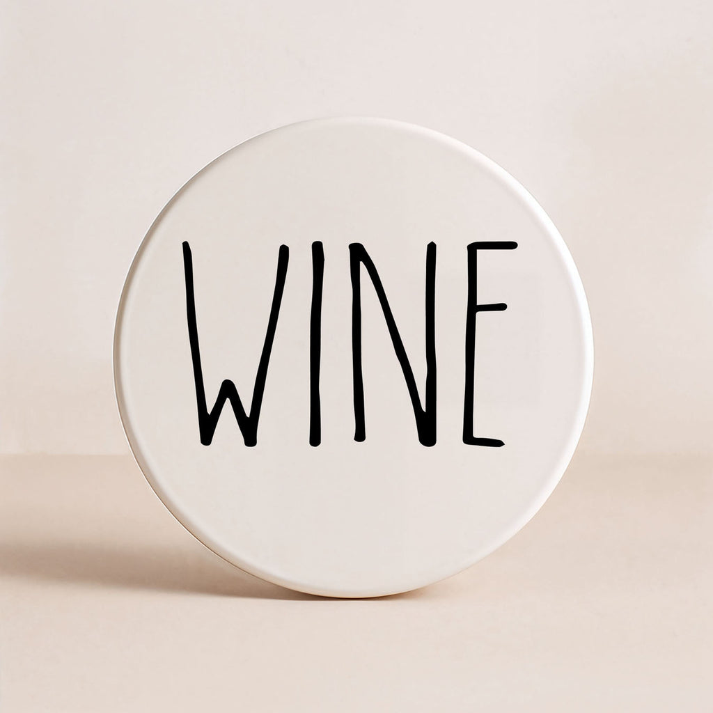 Minimalist One-Word Ceramic Coasters - 11 Moods