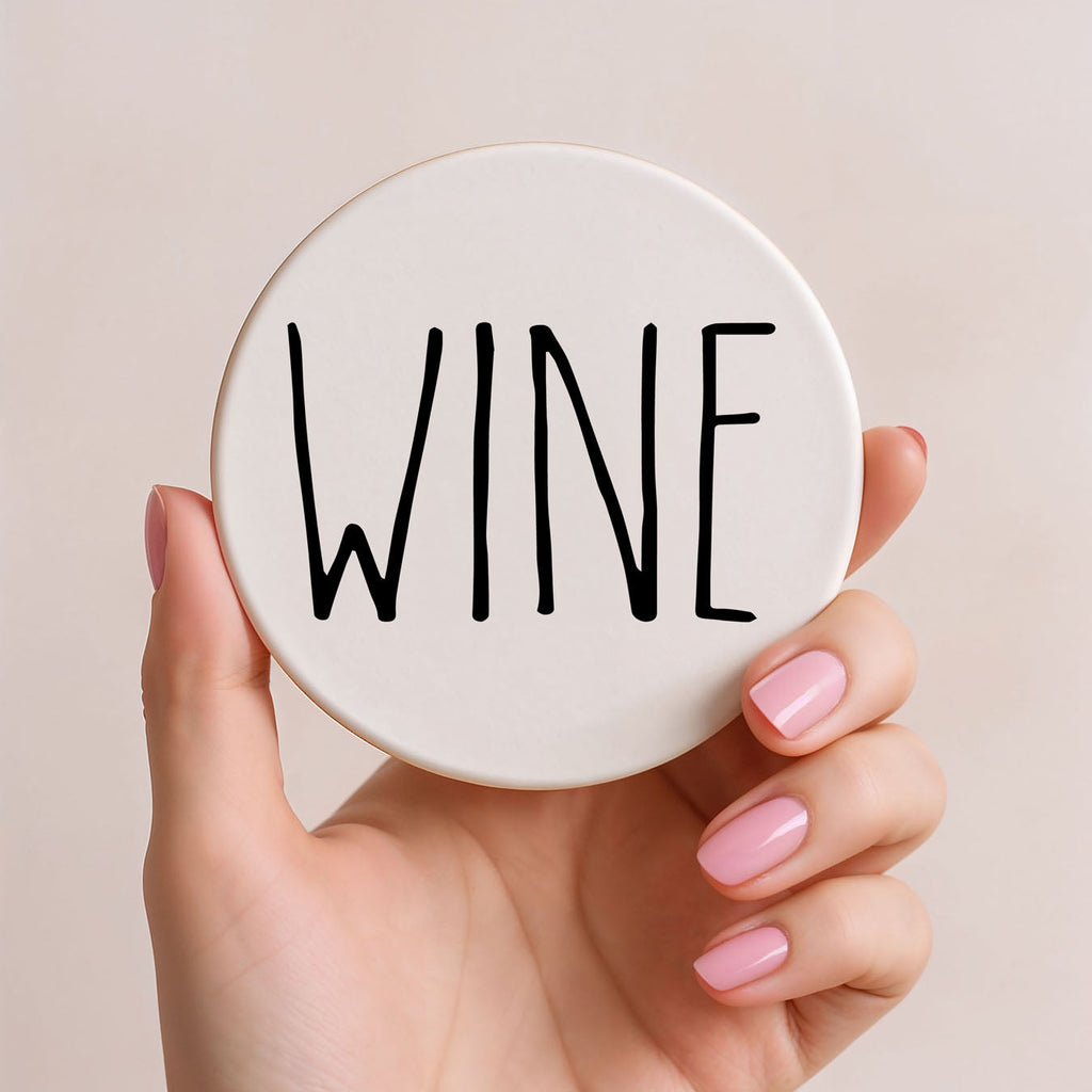 Minimalist One-Word Ceramic Coasters - 11 Moods