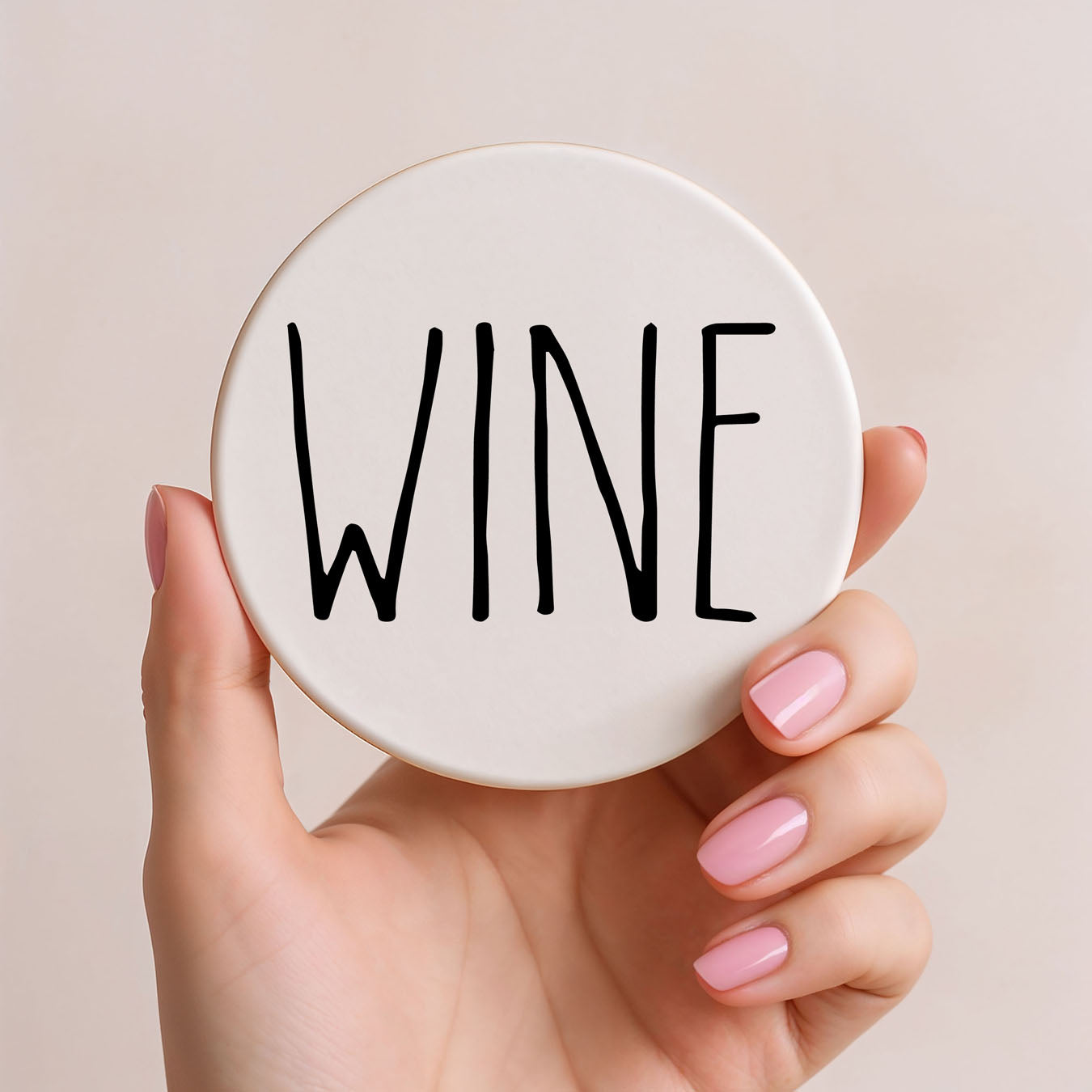 Minimalist One-Word Ceramic Coasters - 11 Moods