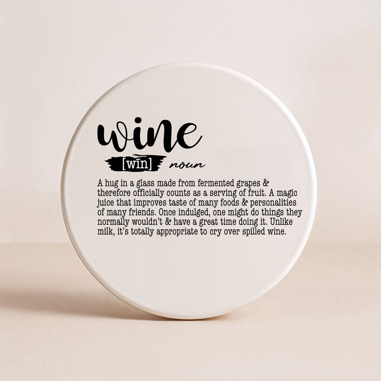 Drink Definition Ceramic Coasters - 14 Drinks | Single, 4-Pack or 6-Pack