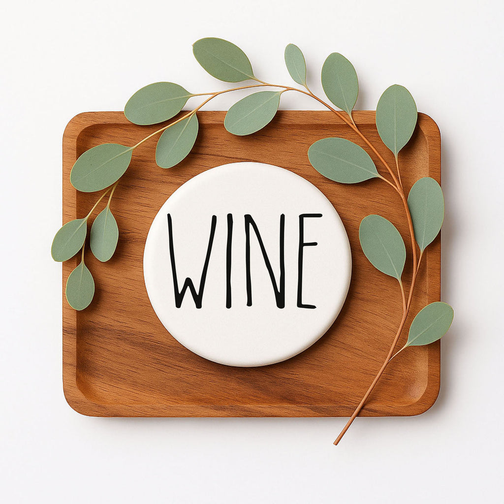 Minimalist One-Word Ceramic Coasters - 11 Moods
