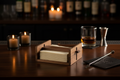 Wooden Napkin Holder Home Bar Setting